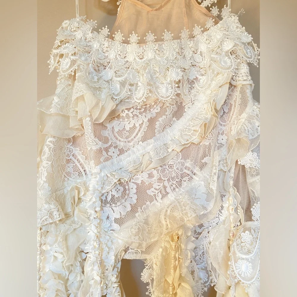$3,750 Zimmermann Wonderland Lace Frill Dress  Ready to Wear AU1 - Picture 10 of 12